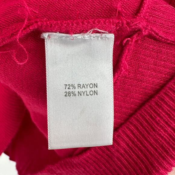 MAX STUDIO Pink 3/4 Sleeve Knit Top Sweater Shirt Womens Small - Picture 3 of 5